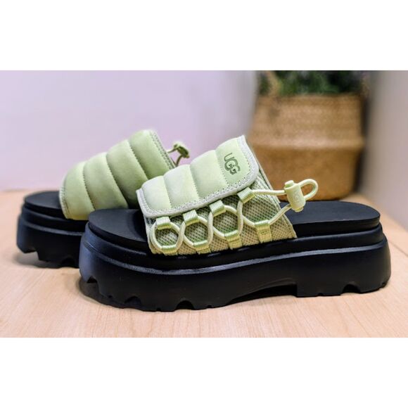 UGG Caterpillar Green Callie Platform Sandals Women's Size 8 *NEW* - Picture 3 of 12